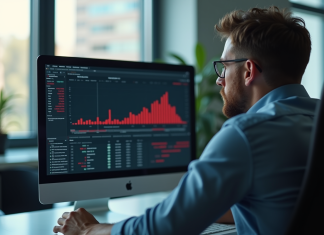 Classement RCS : les erreurs à éviter pour ne pas dégringoler Un professionnel inquiet regarde un écran avec graphique en baisse