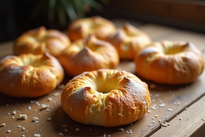 ers-bretons-patisserie-rustique Gâteaux bretons dorés sur une table en bois rustique