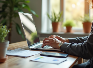 Prime télétravail : comment l’obtenir efficacement en France ? Professionnel travaillant à domicile avec fiche de paie et bonus
