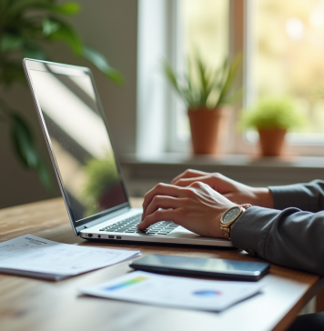 Prime télétravail : comment l’obtenir efficacement en France ? Professionnel travaillant à domicile avec fiche de paie et bonus